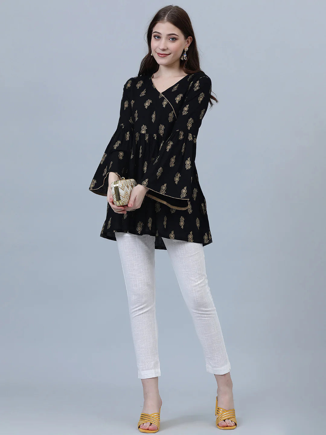 Noir Wrap Angrakha Top