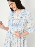 Mandarin Collar Printed Tunic