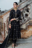 (COD) Black Anarkali 3 piece Suit set-