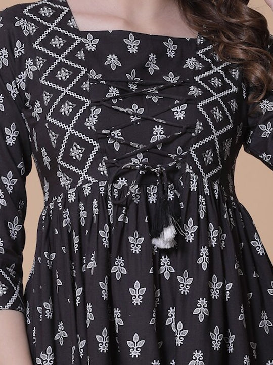 Black Orchid Block Print Tunic